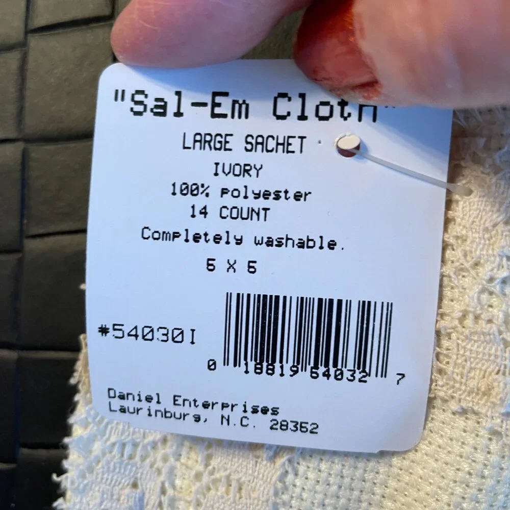 Crafter's Pride Sal-Em Cloth Large Sachet Ivory New